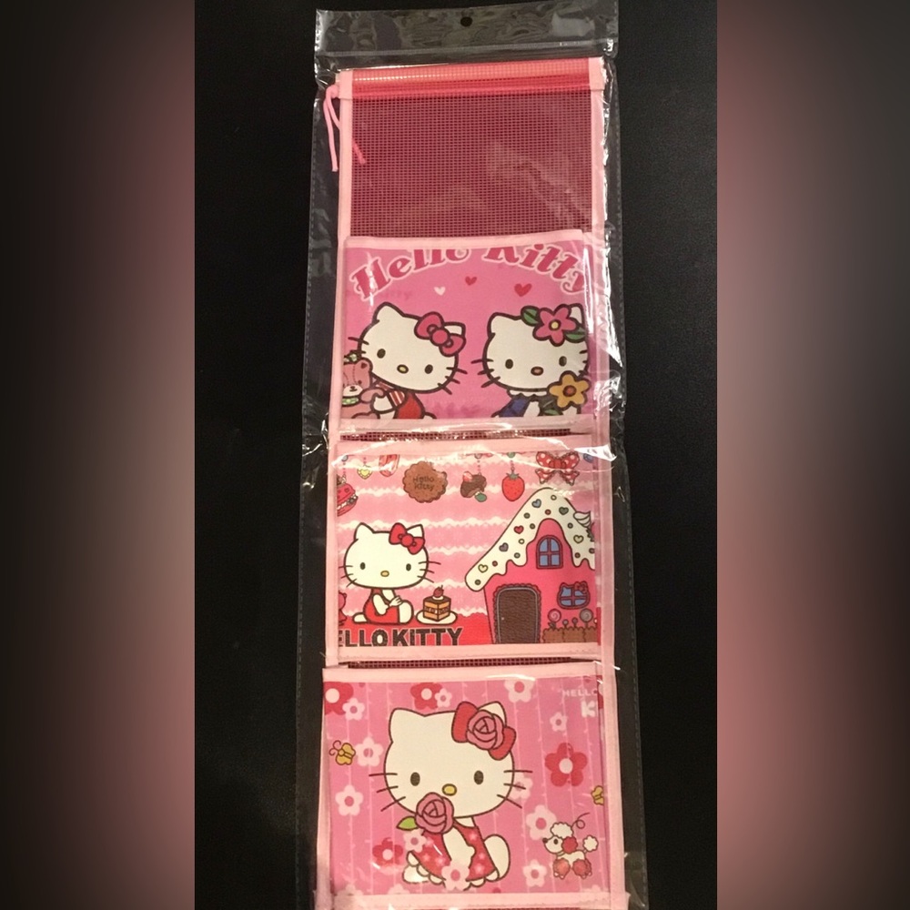 Hello Kitty Pink Foldable wall hanging Organizer - Cute Cartoon Pockets